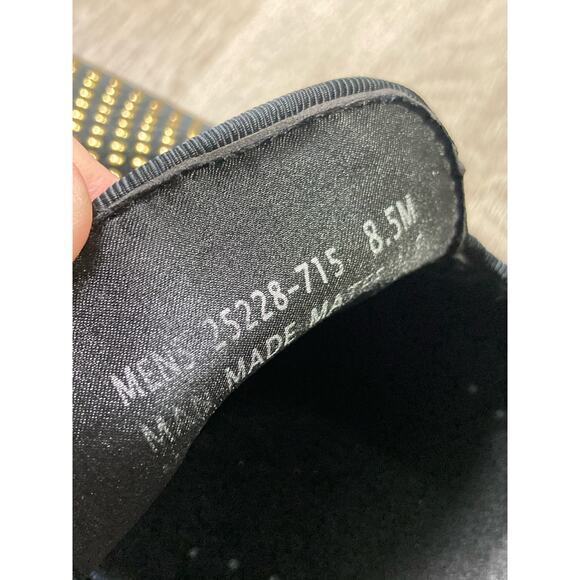 Stacy Adams Men's Swagger Studded Slip-On Loafers Black Size 8.5‎ Black Gold - Picture 11 of 15